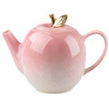 Teiera 1.20 L in ceramica rosa con coperchio decorativo