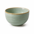 Ciotola 16 cm in ceramica smaltata verde per alimenti stile rustico