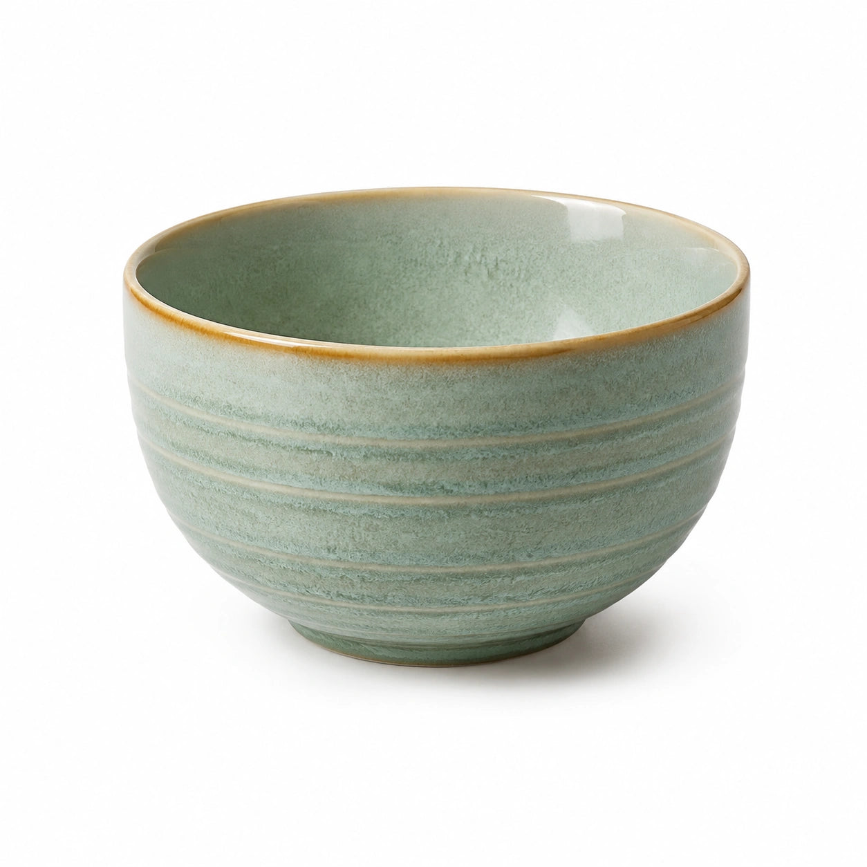 Ciotola 16 cm in ceramica smaltata verde per alimenti stile rustico