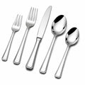 Set posate 5 pezzi da 14.5 a 23 cm in acciaio inox argento stile classico