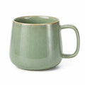 Tazza 450 ml in ceramica verde salvia con manico stile contemporaneo